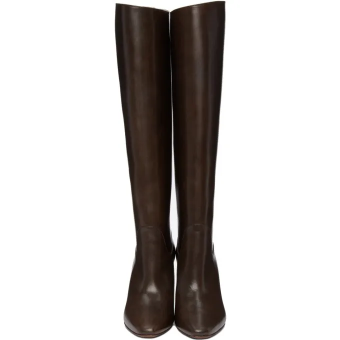Social Worker Knee-High Leather Boots