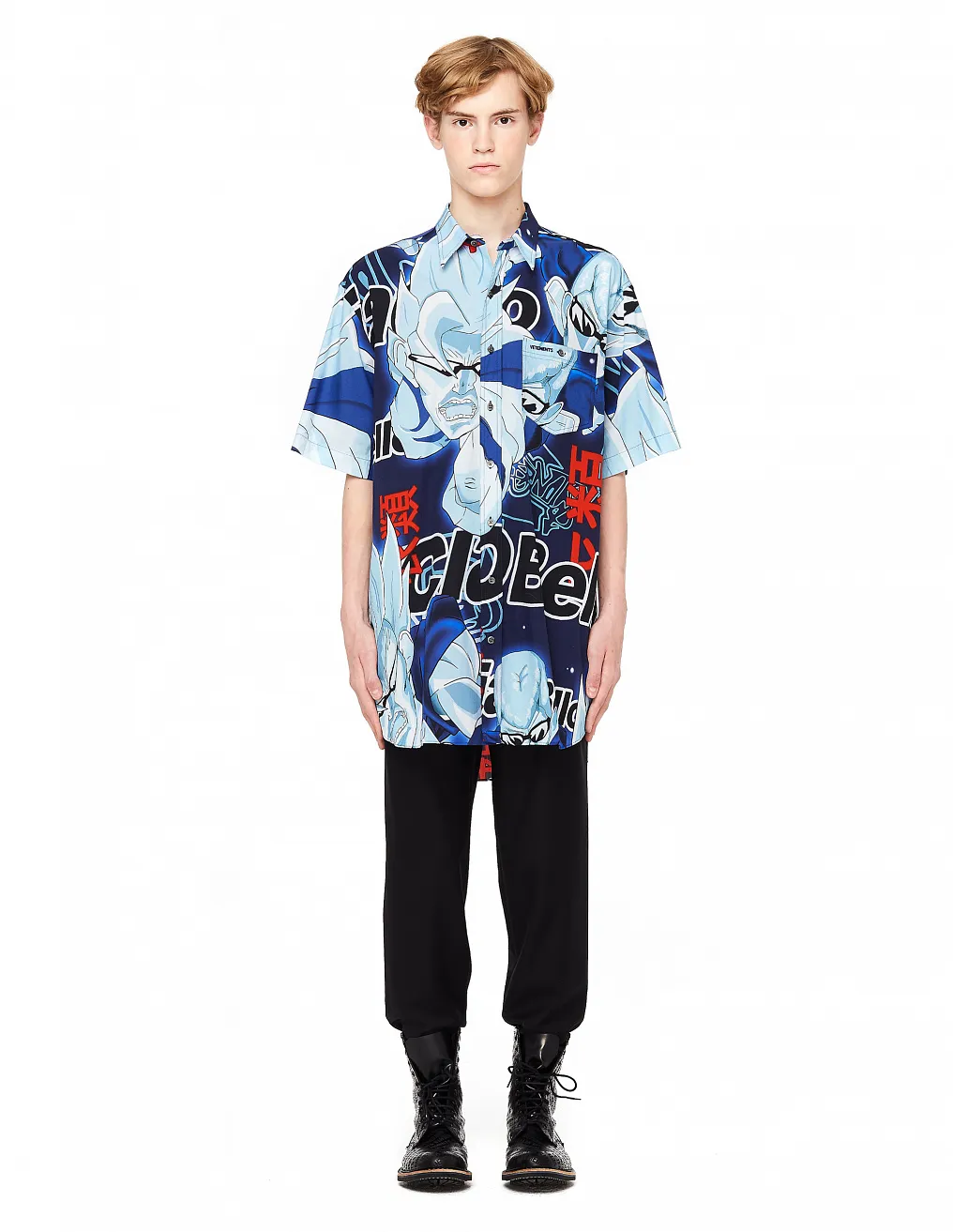 Anime Print Short Sleeve Shirt