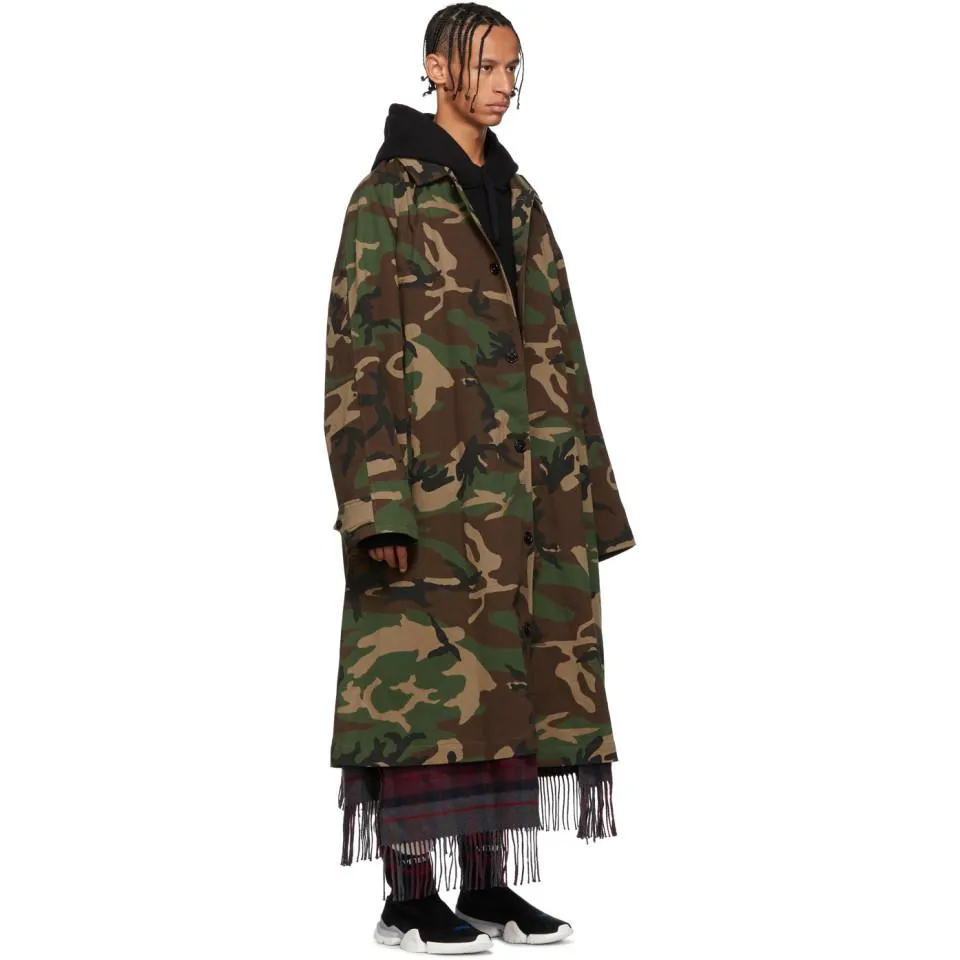 Camo Scarf Coat