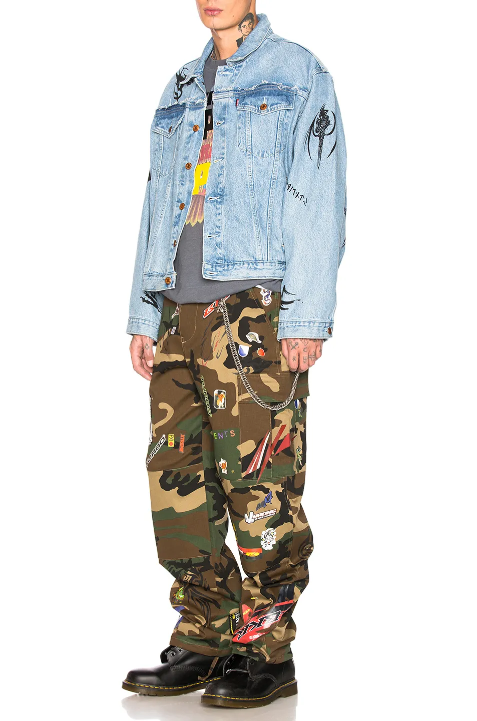 Camo Sticker Cargo Pants