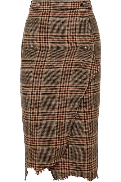 Plaid Wrap Skirt