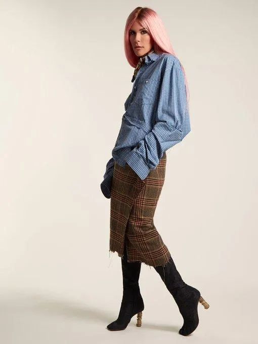 Plaid Wrap Skirt