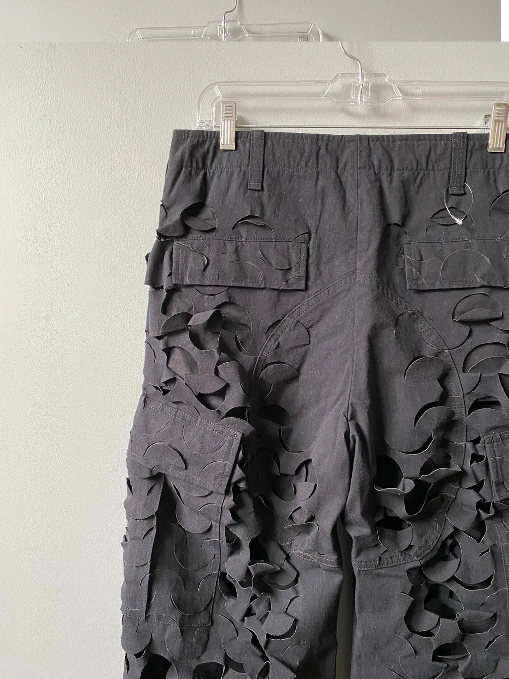 Cutout Black Cargo Pants