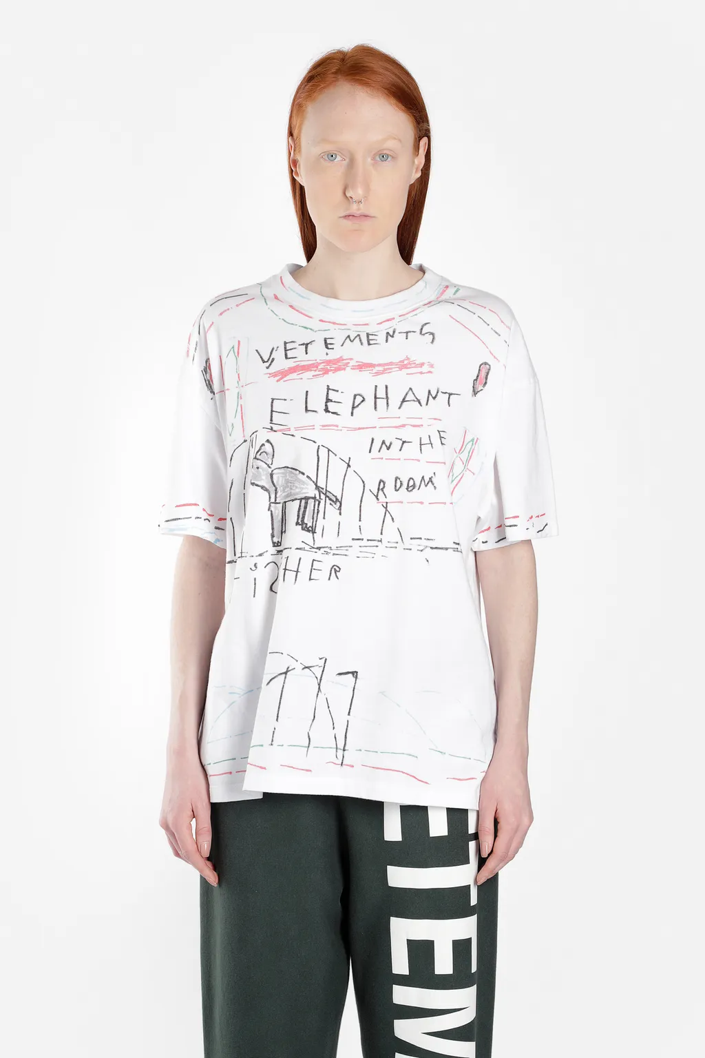 Elephant Print Oversized T-Shirt