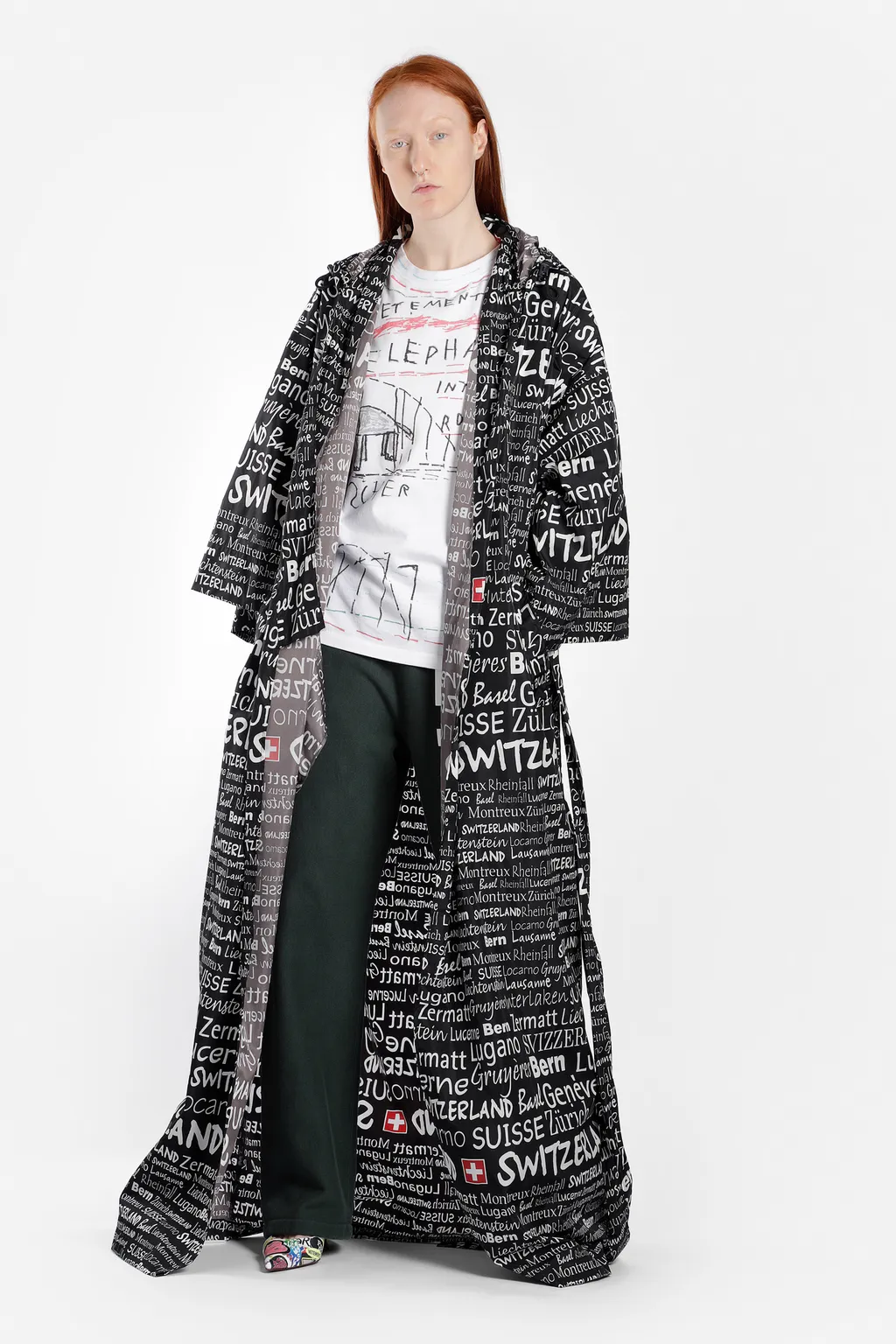 Elephant Print Oversized T-Shirt