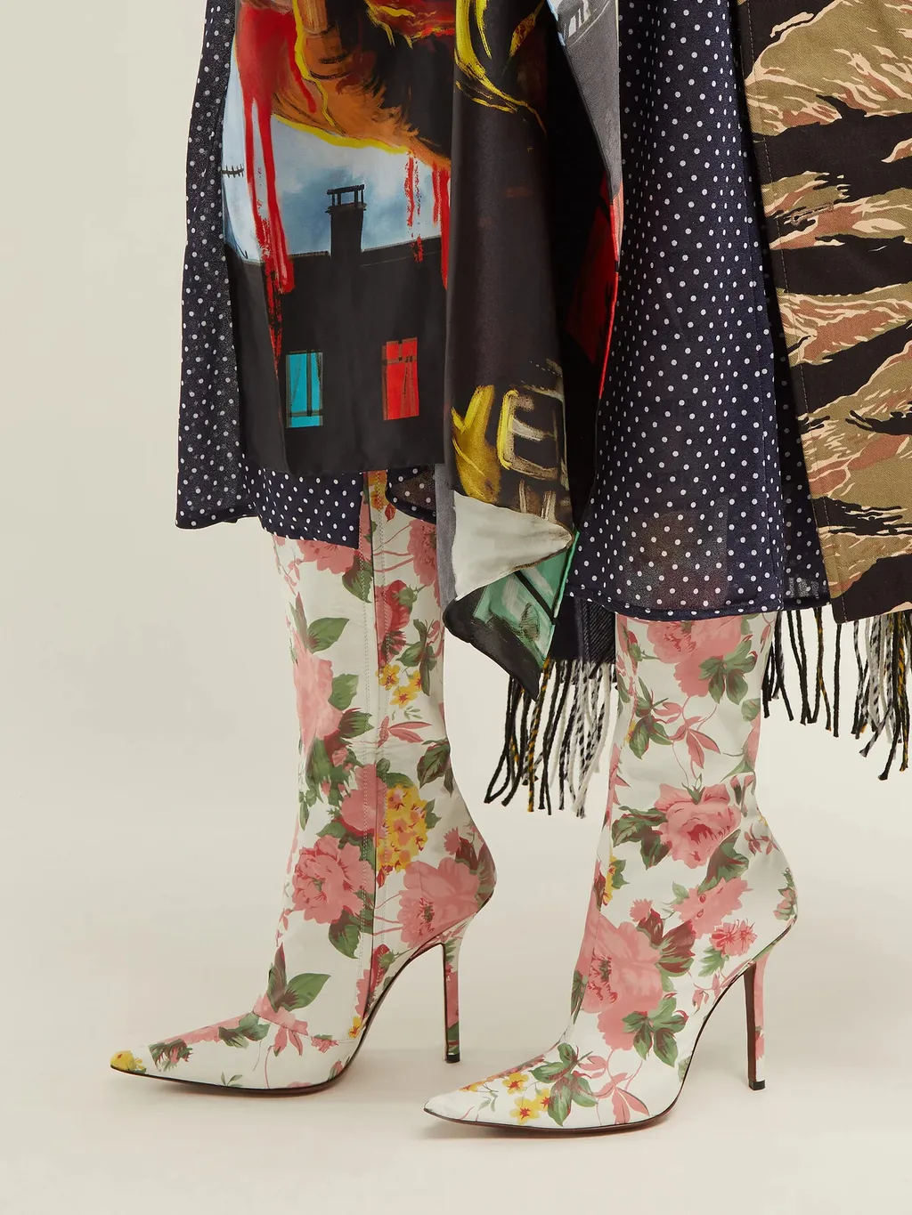 Floral Heel Boots