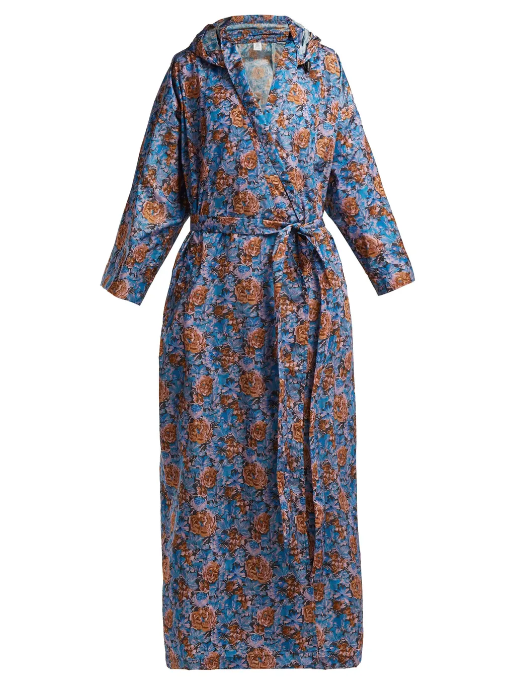 Floral Print Hooded Raincoat