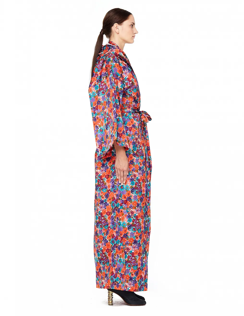 Floral Print Hooded Raincoat
