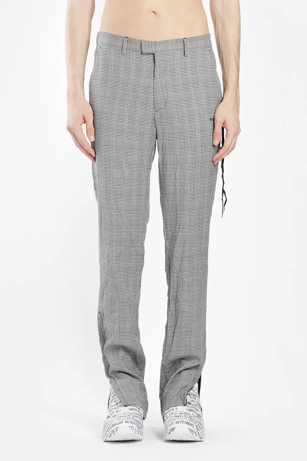 Grey Plaid Trousers