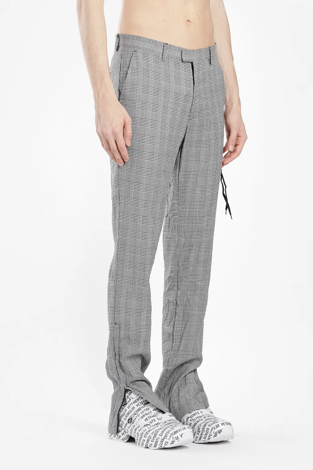 Grey Plaid Trousers