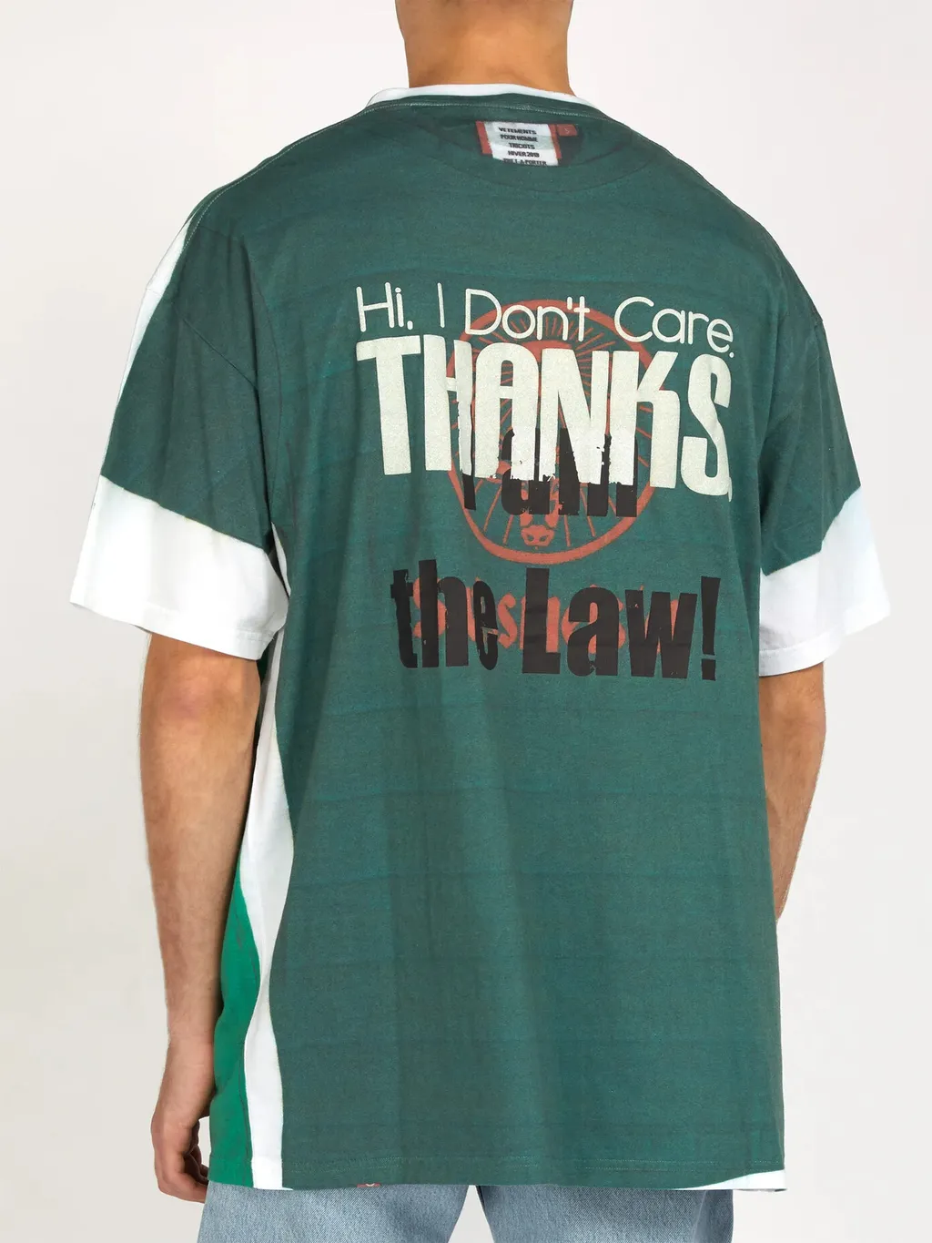 Hug Me Dont Care Thanks Double Sleeve T-Shirt