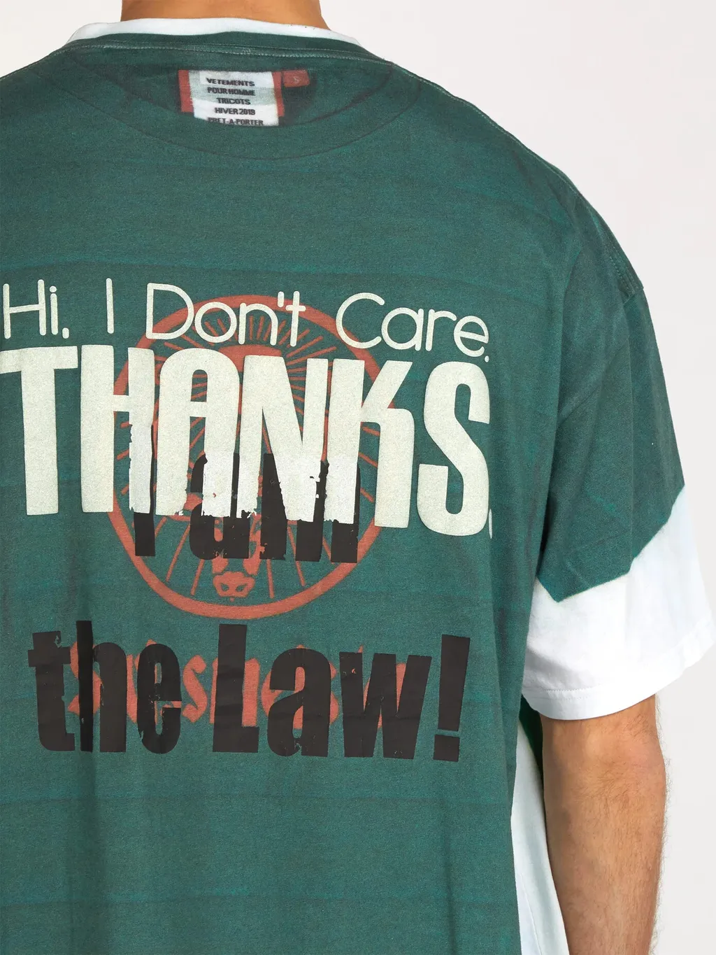 Hug Me Dont Care Thanks Double Sleeve T-Shirt