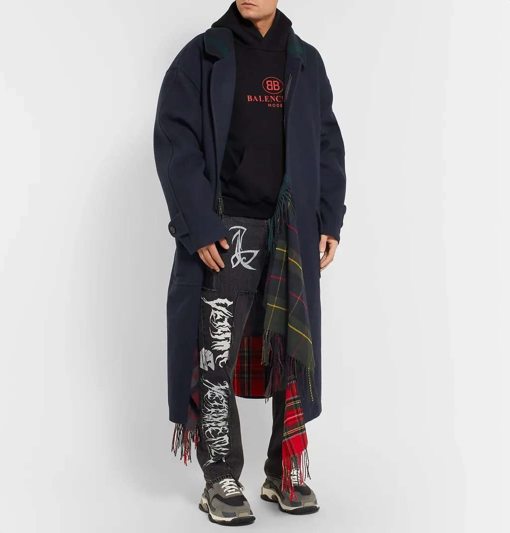 Layer Scarf Overcoat
