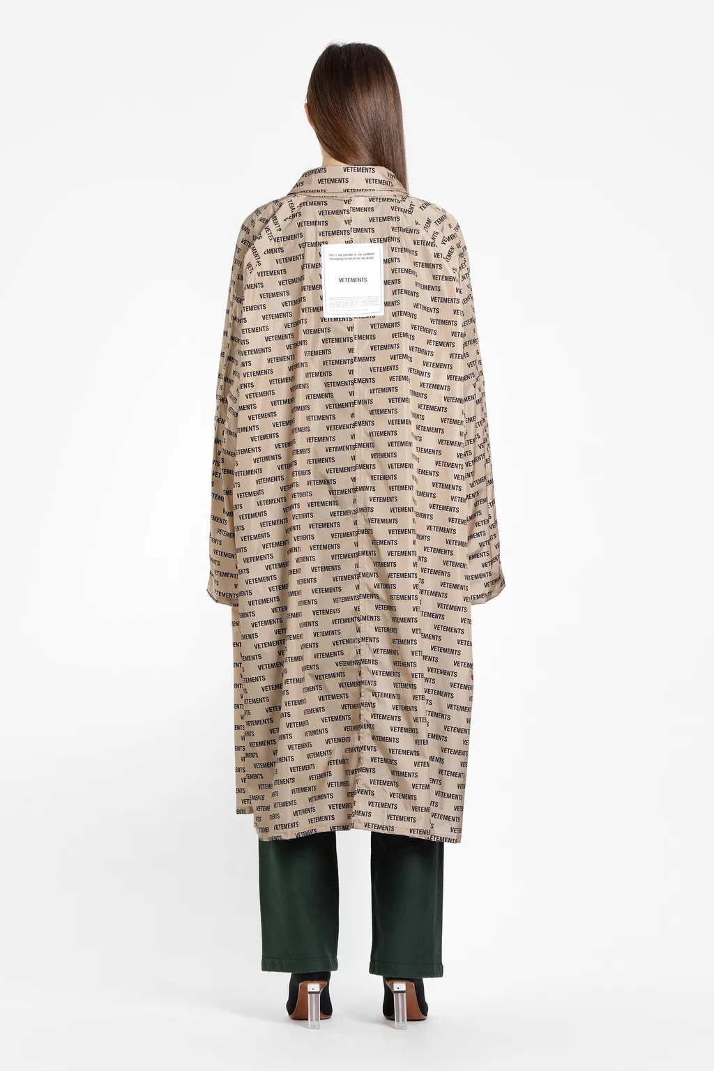 Logo All-Over Print Coat