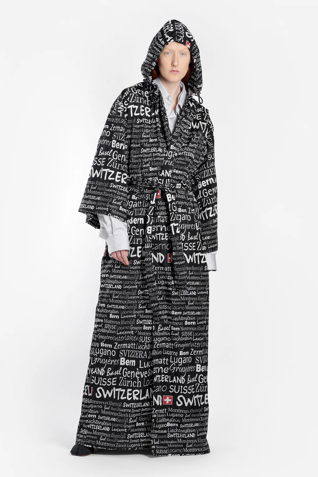 Logo Swiss Kimono Coat