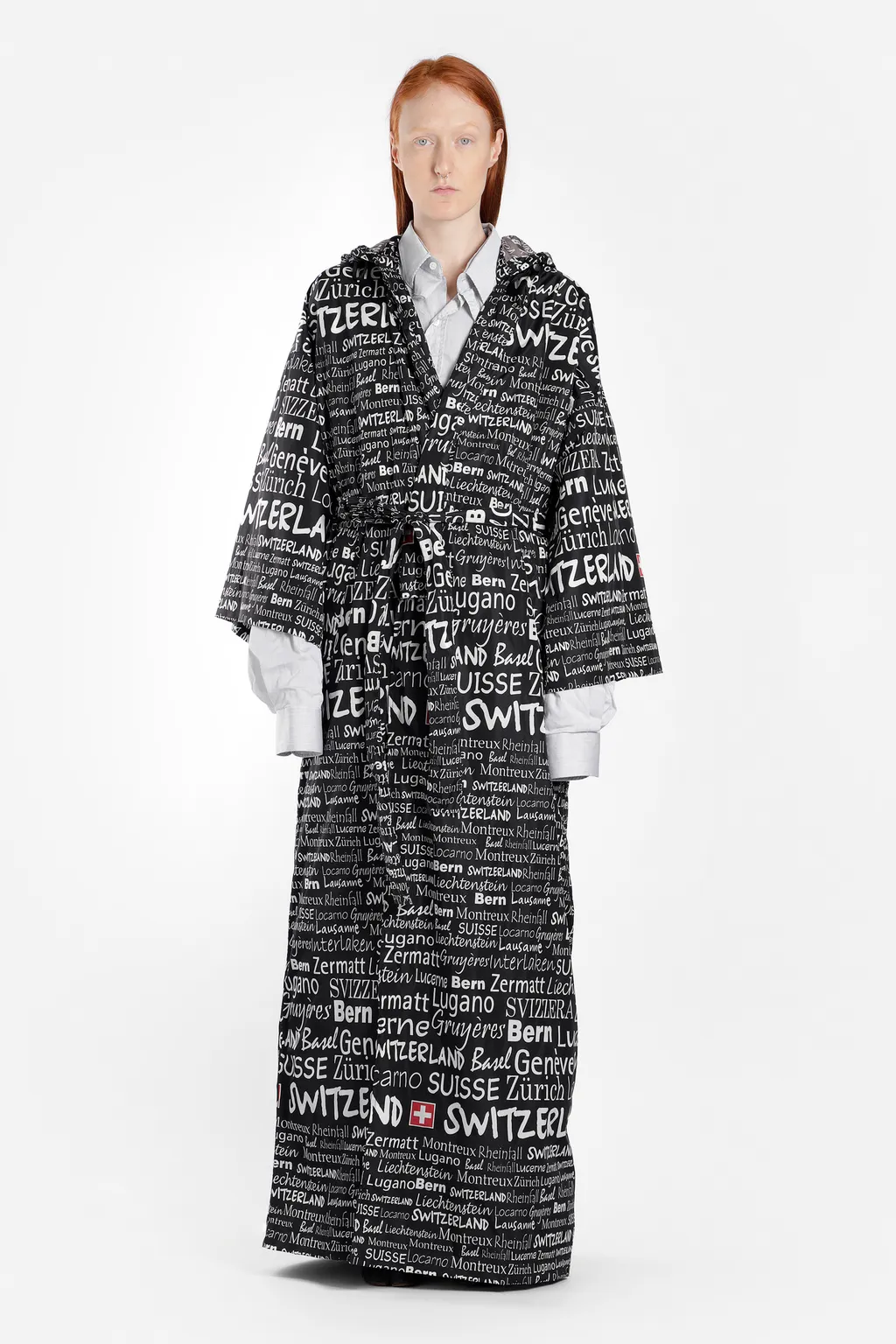 Logo Swiss Kimono Coat