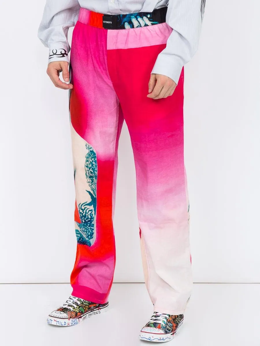 Pink Printed Trousers