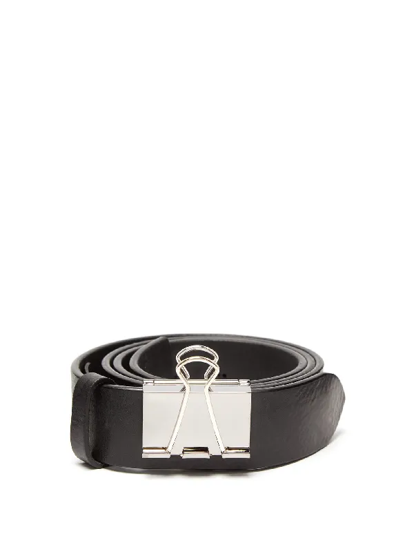 Paperclip Leather Belt