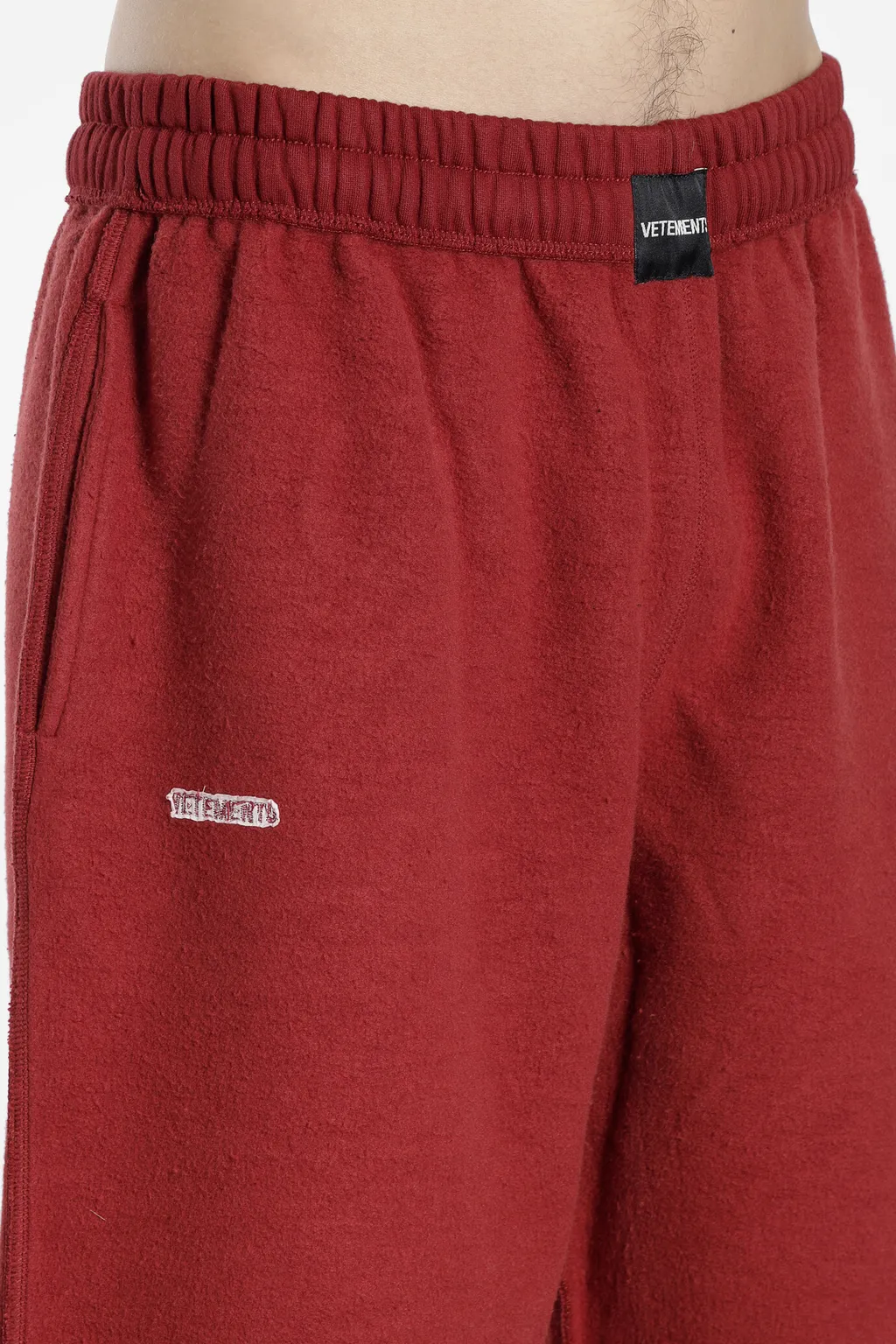 Red Frayed Hem Shorts