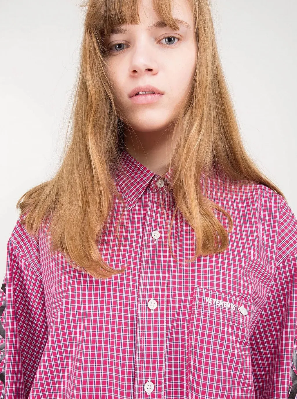 Red Tribal Checkered Shirt