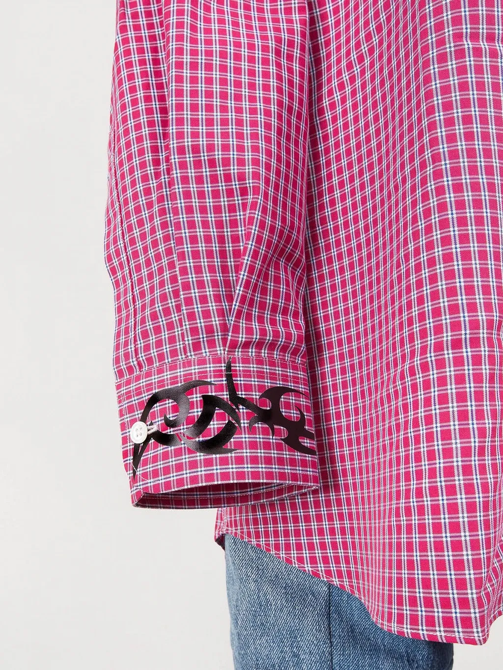 Red Tribal Checkered Shirt