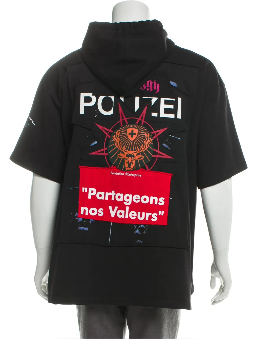 Russia Patches Short Sleeve Hoodie