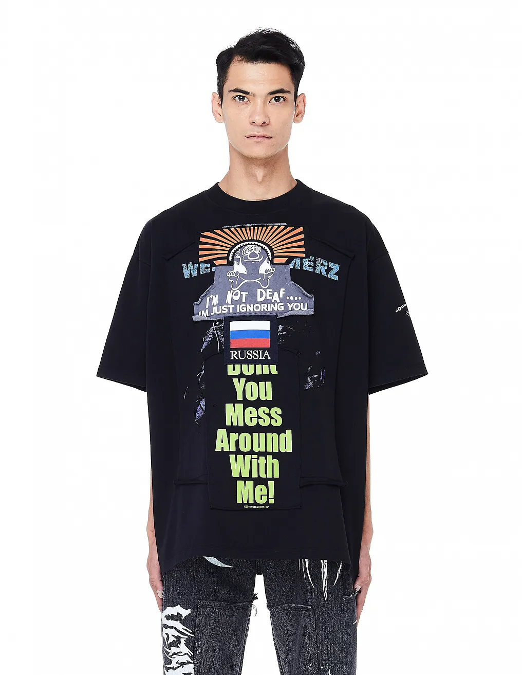 Russia Patches Oversized T-Shirt