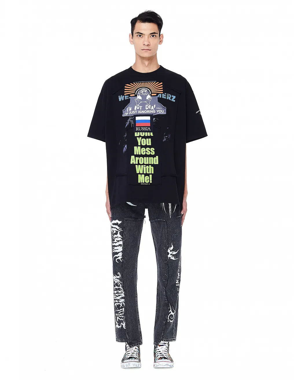 Russia Patches Oversized T-Shirt