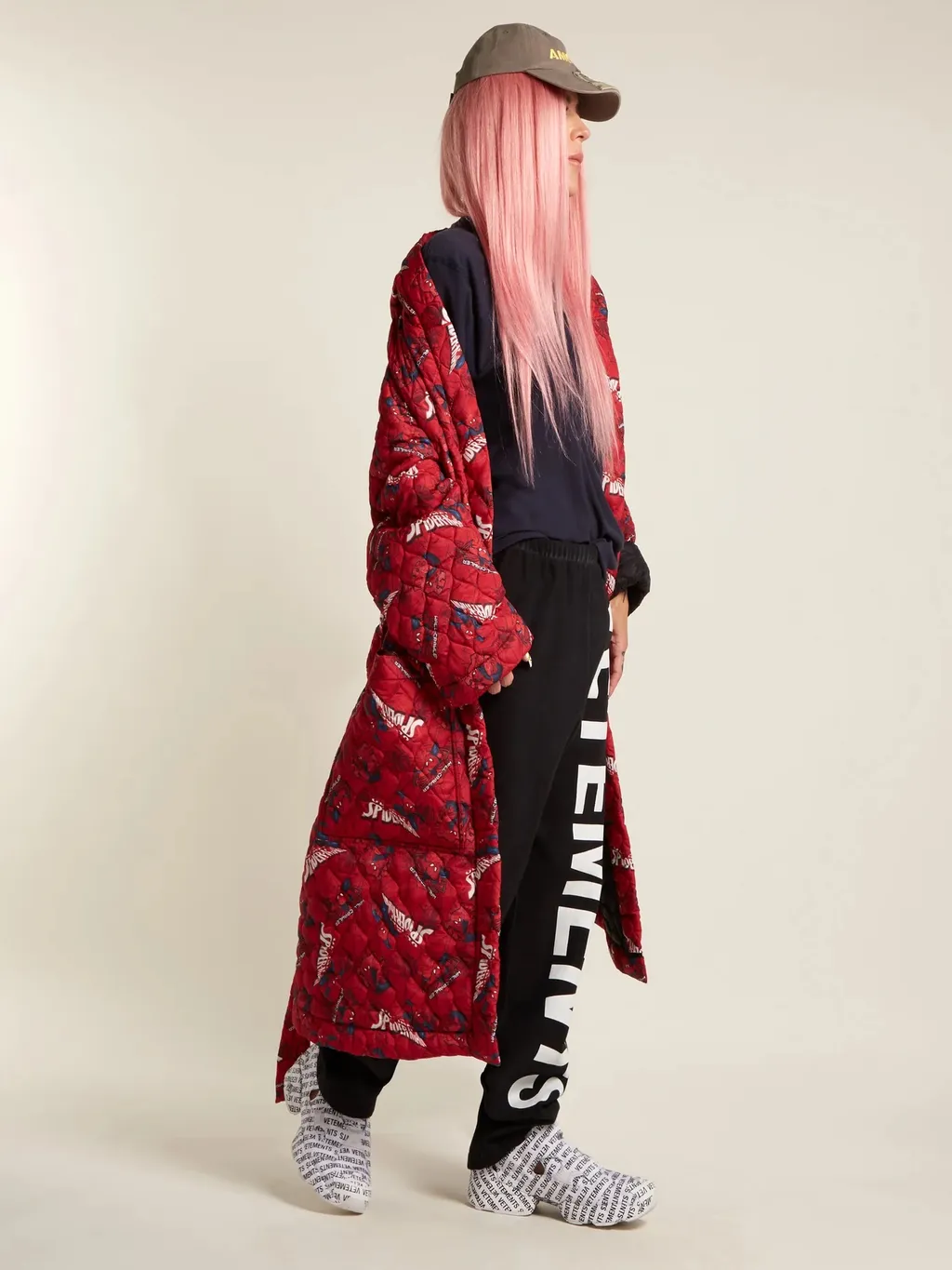 Spiderman Hooded Quilted Coat