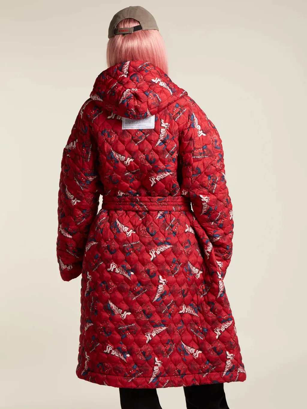 Spiderman Hooded Quilted Coat