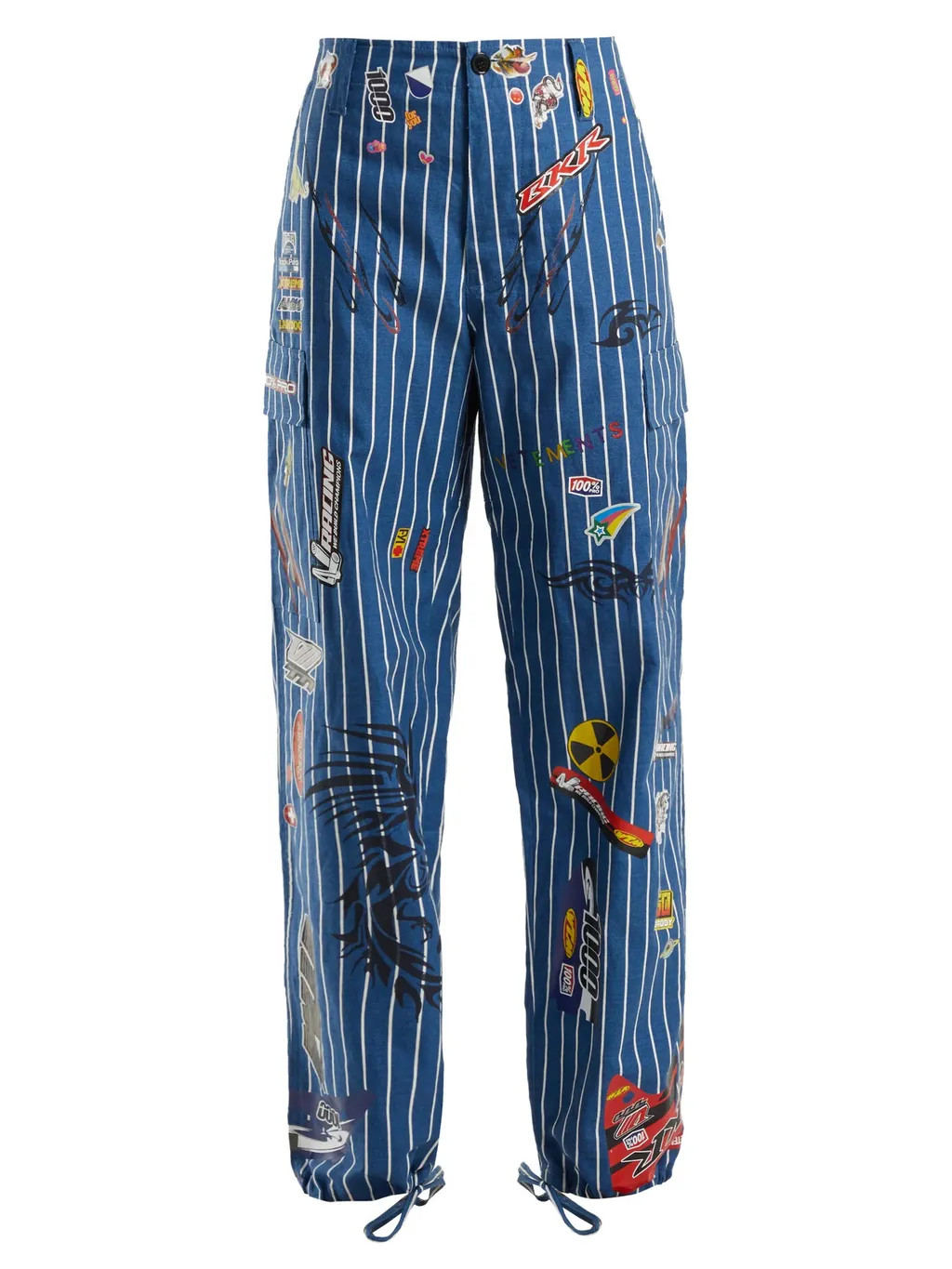 Stripe Sticker Cargo Pants