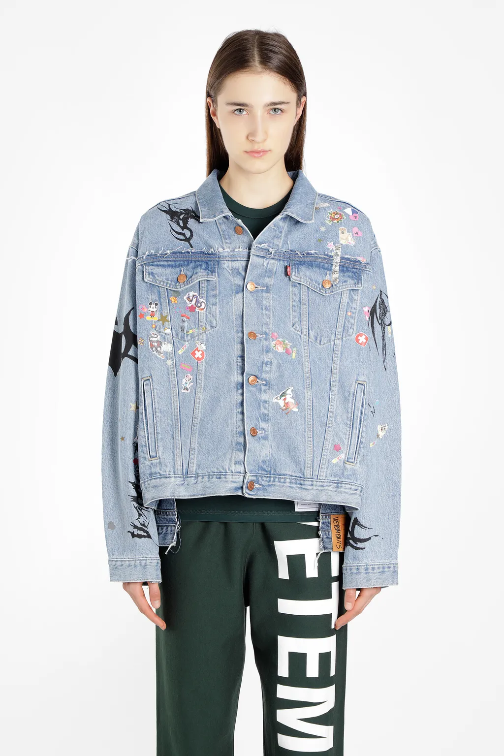 Tribal Deconstructed Denim Jacket