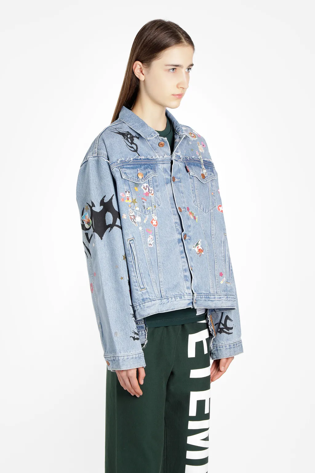 Tribal Deconstructed Denim Jacket