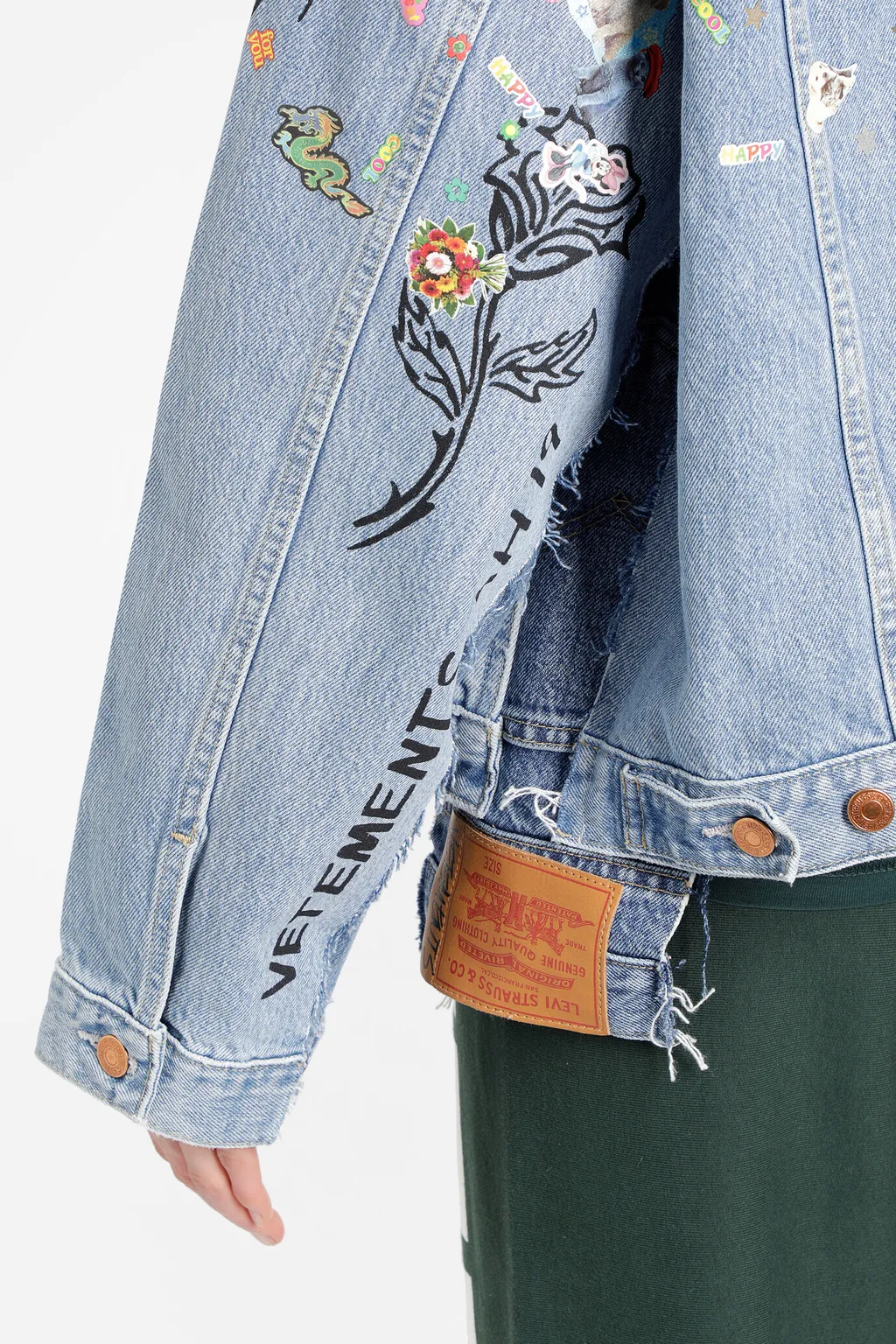 Tribal Deconstructed Denim Jacket