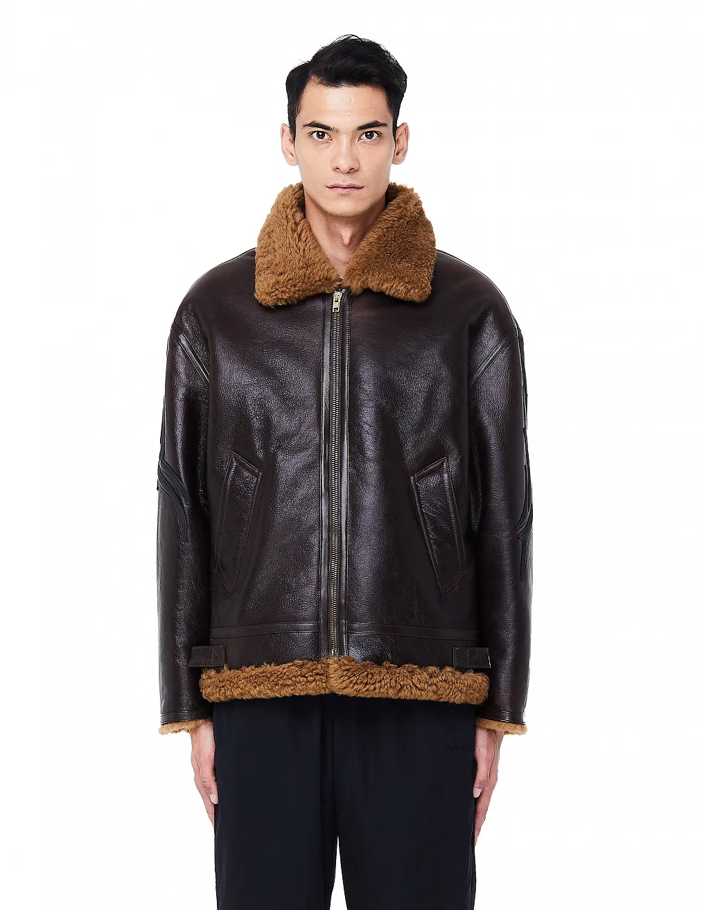 Tribal Shearling Biker Jacket