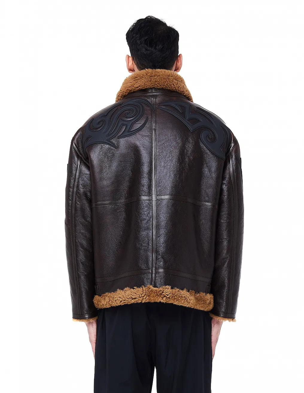 Tribal Shearling Biker Jacket