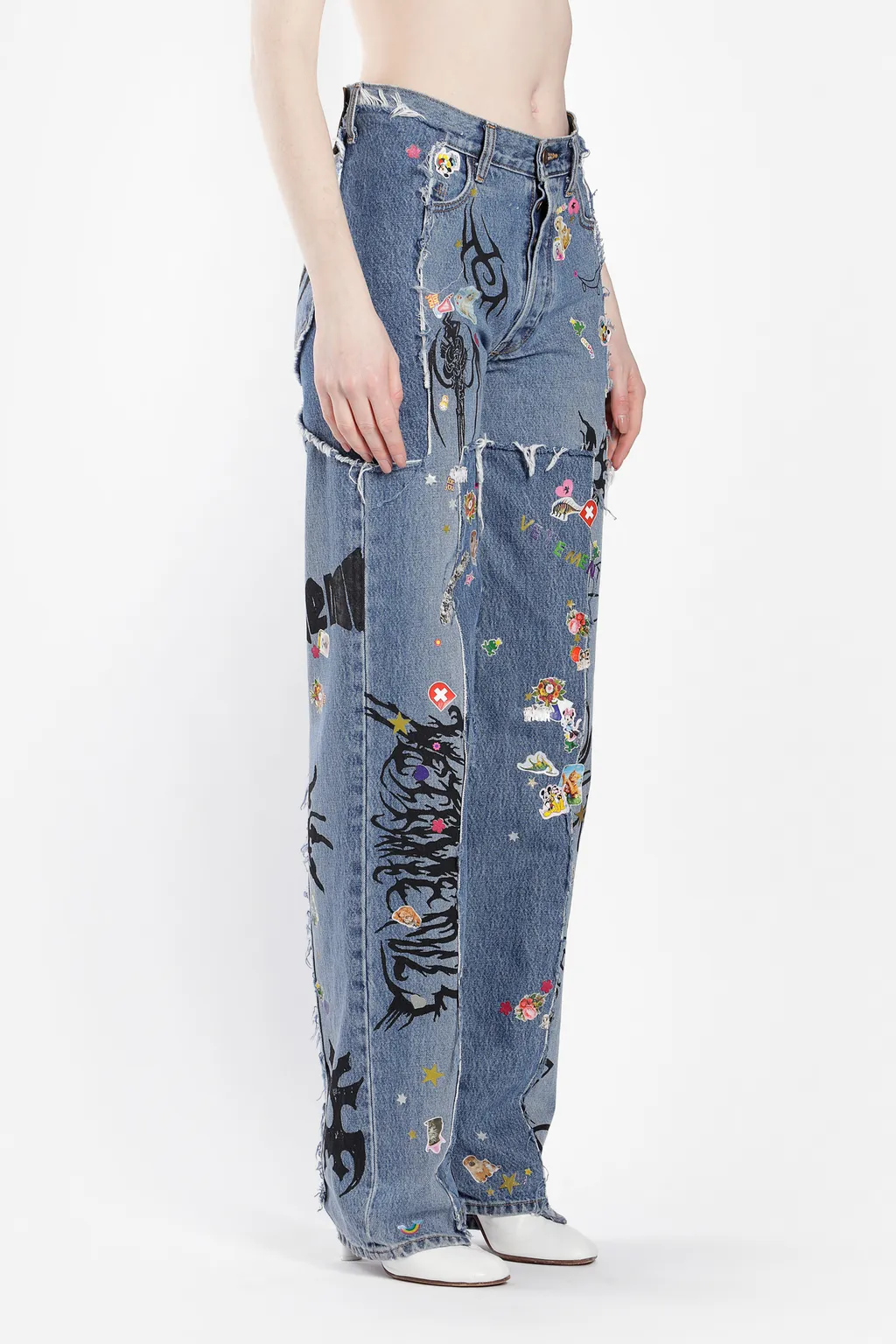 Tribal Sticker Jeans Blue