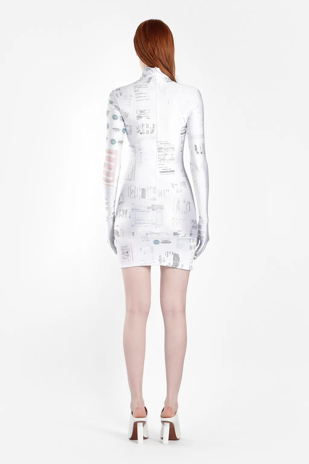 Printed Turtleneck Mini Dress