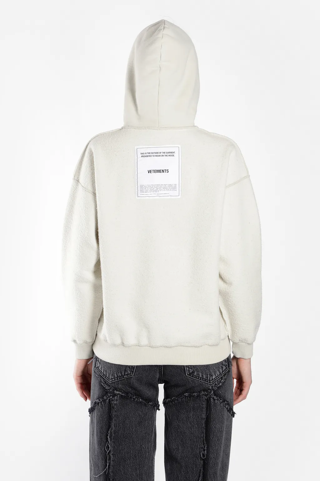 White Inside Out Hoodie