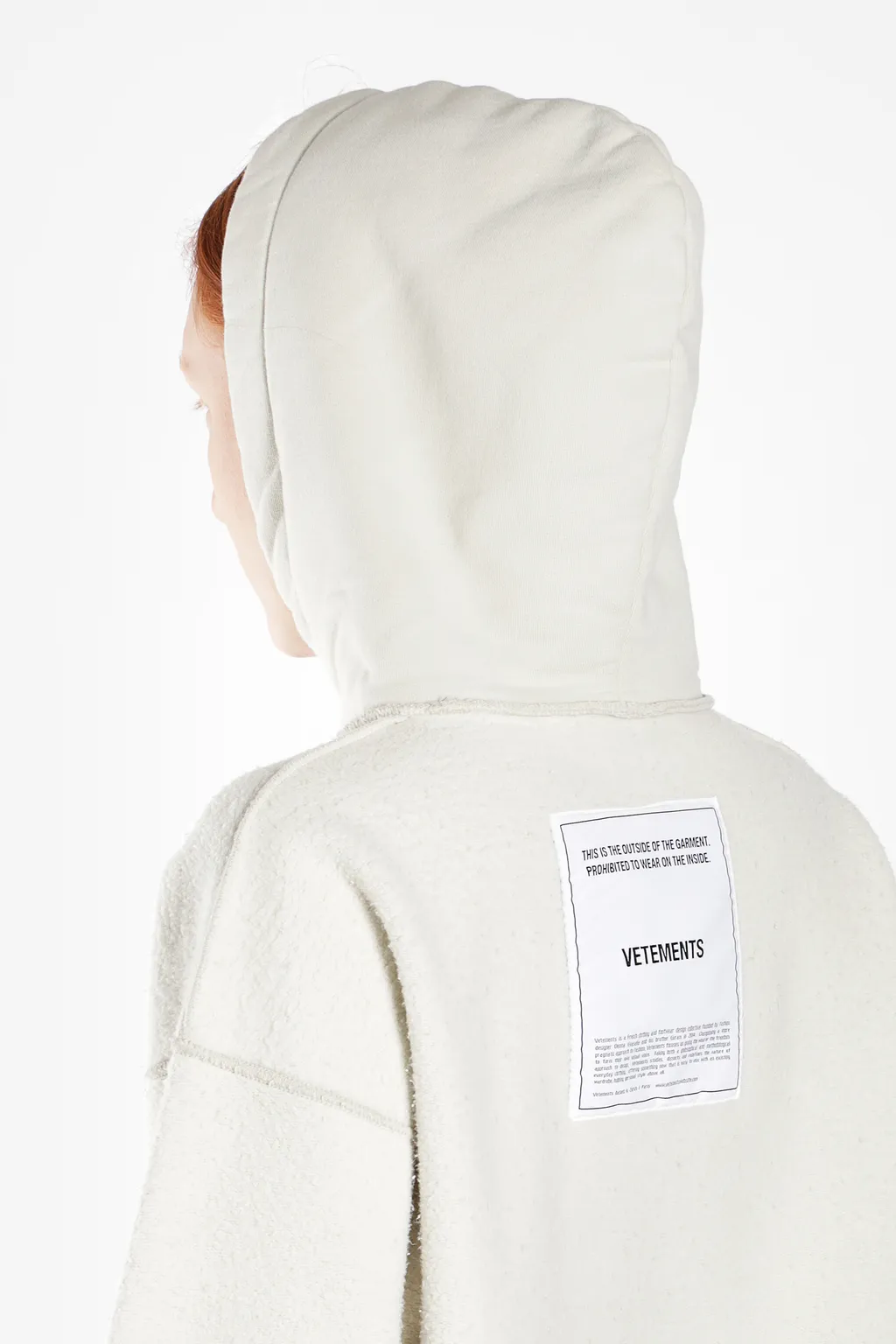White Inside Out Hoodie