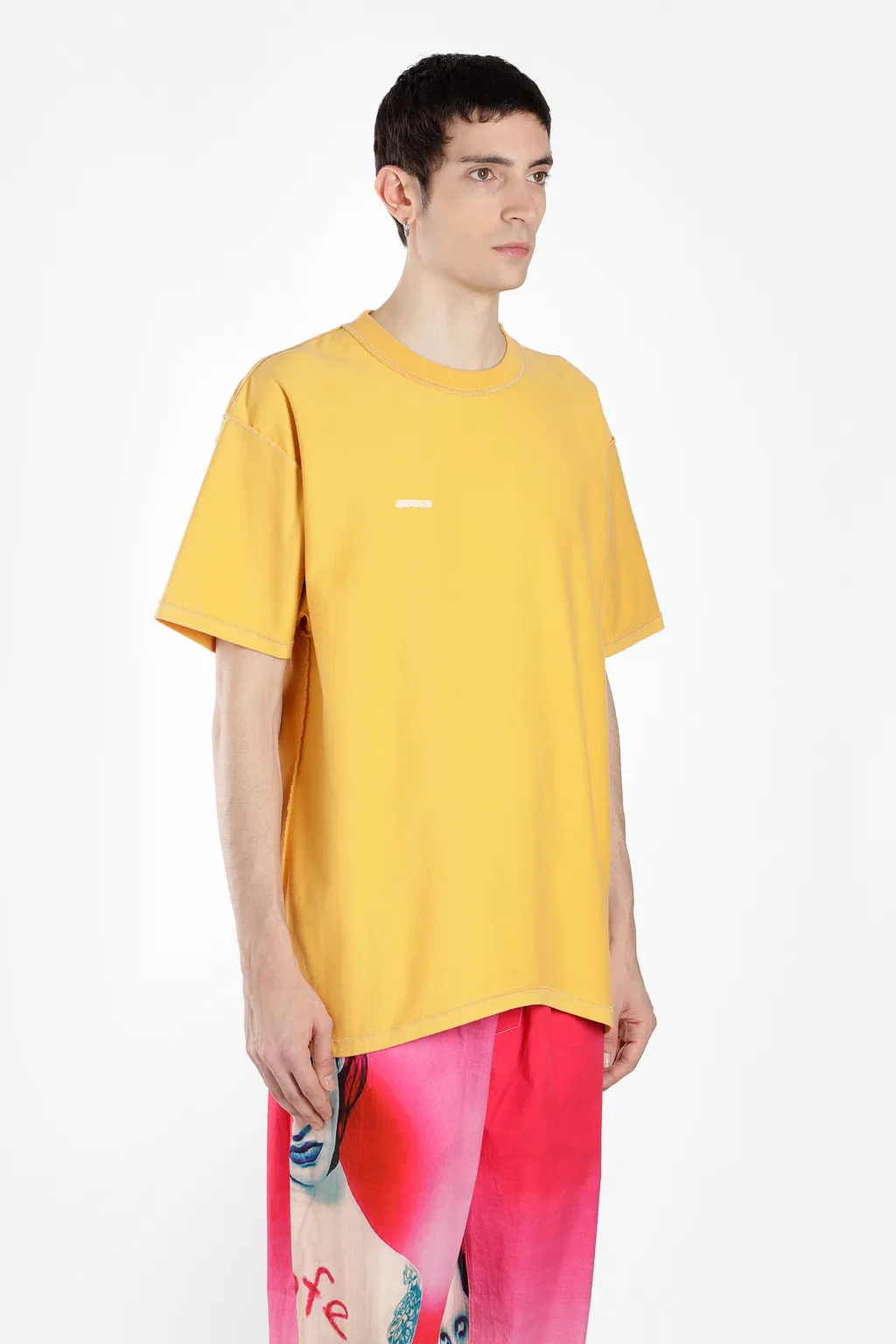 Yellow Inside Out Cotton T-Shirt