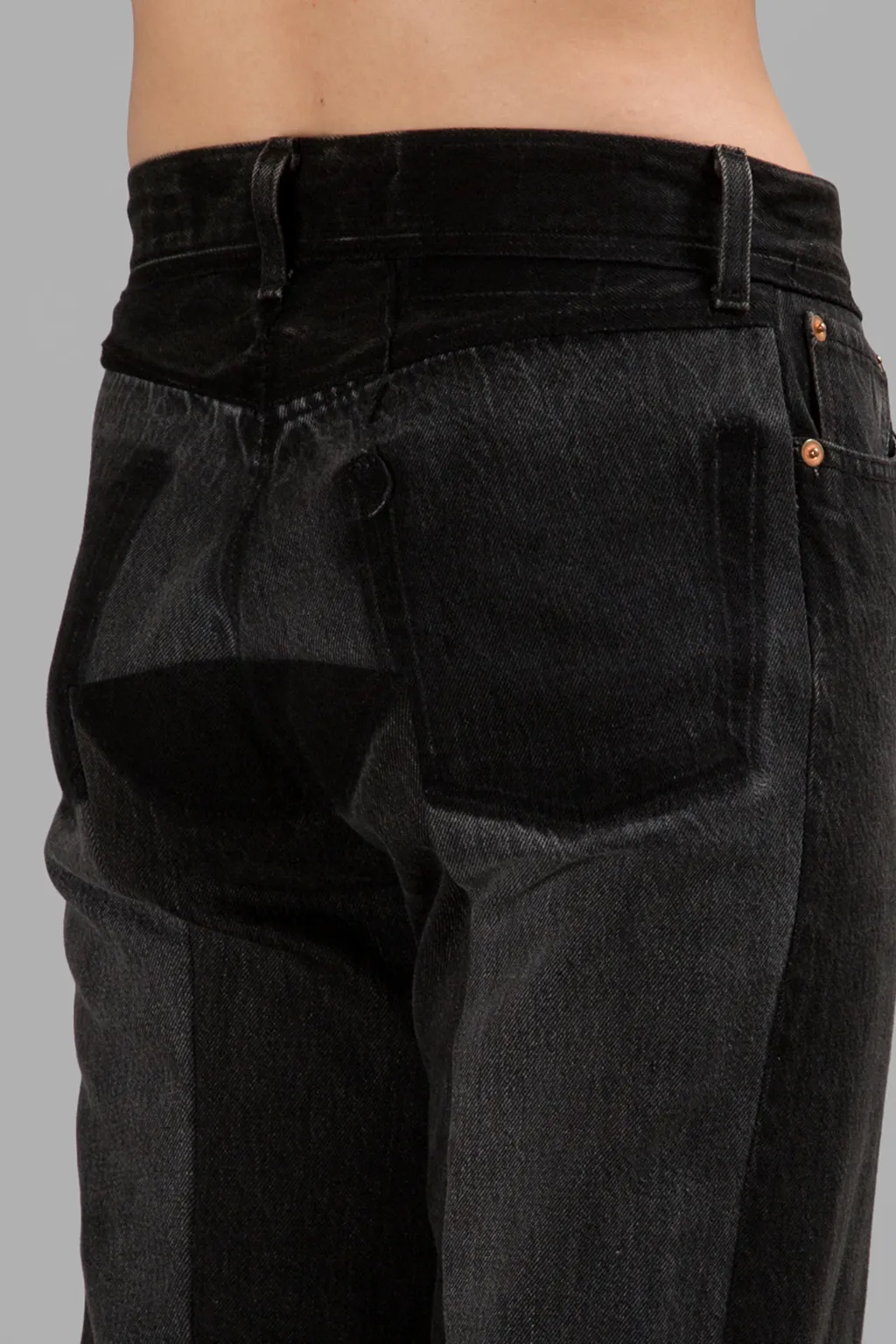 Black Deconstructed Jeans