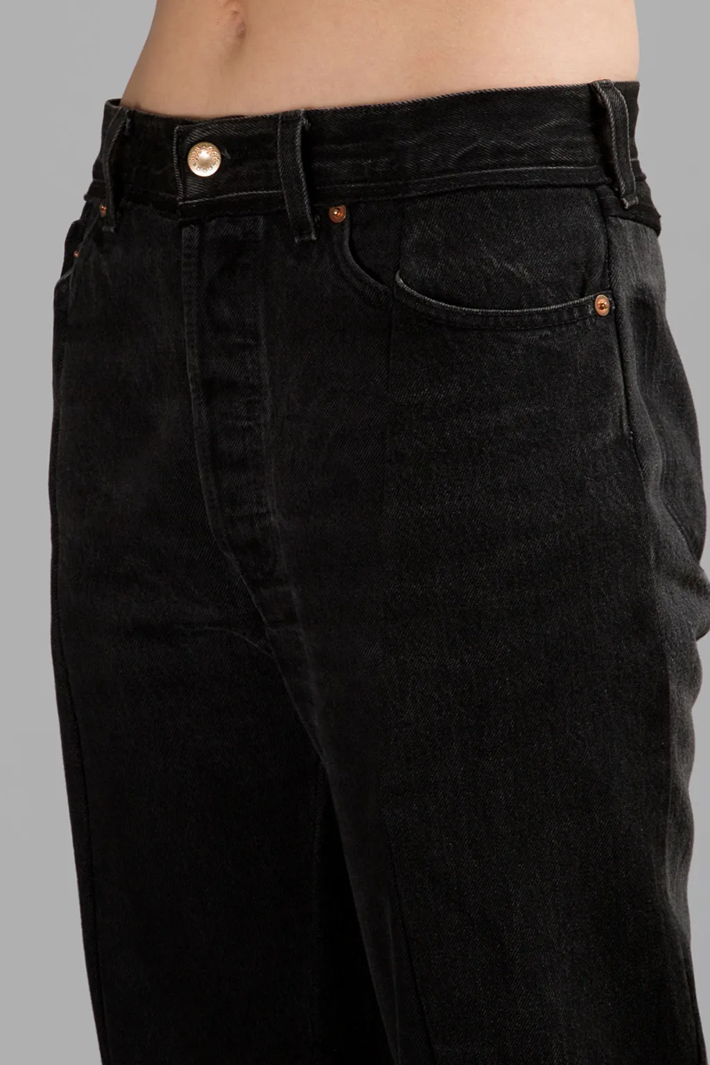 Black Deconstructed Jeans