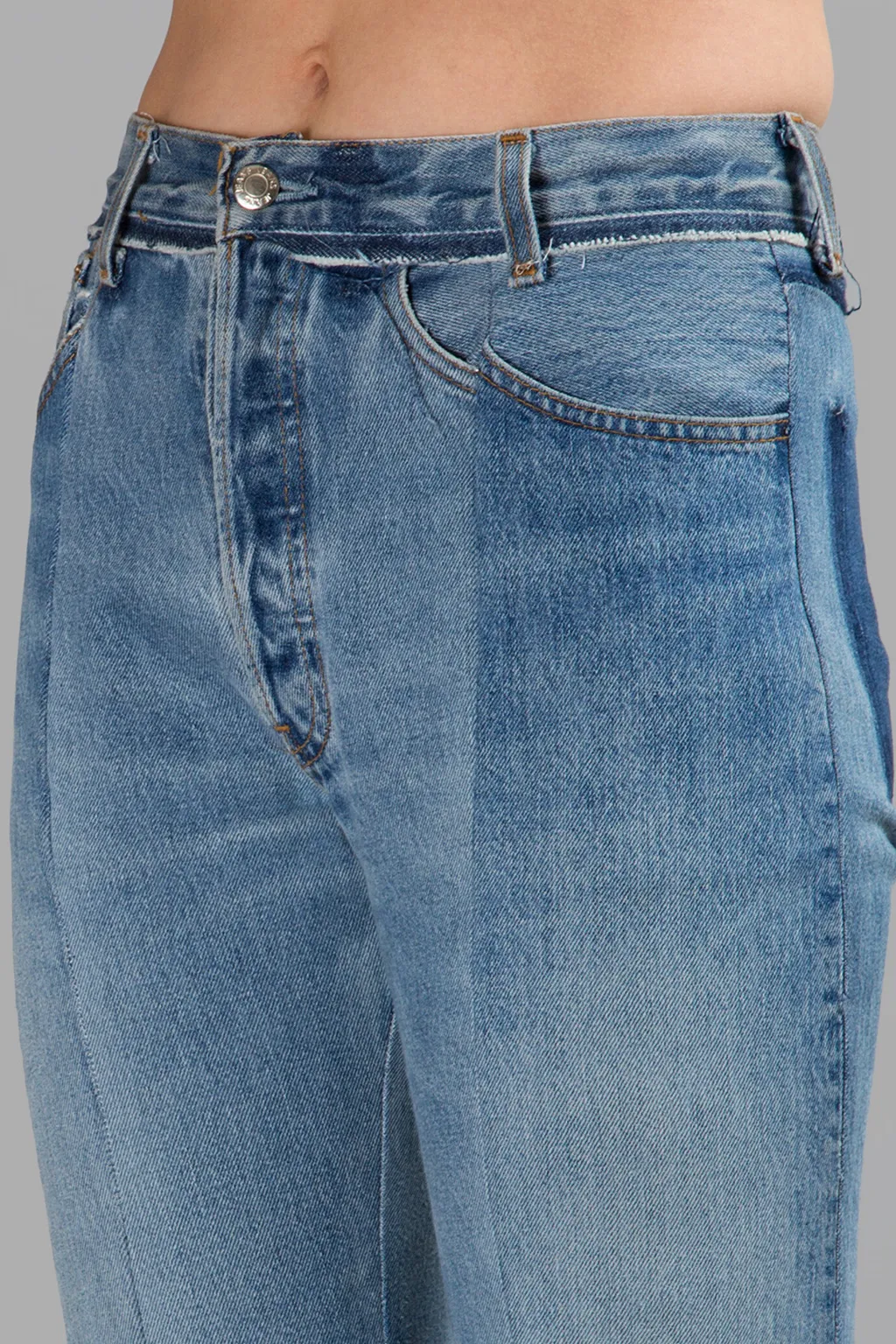 Blue Patchwork Jeans