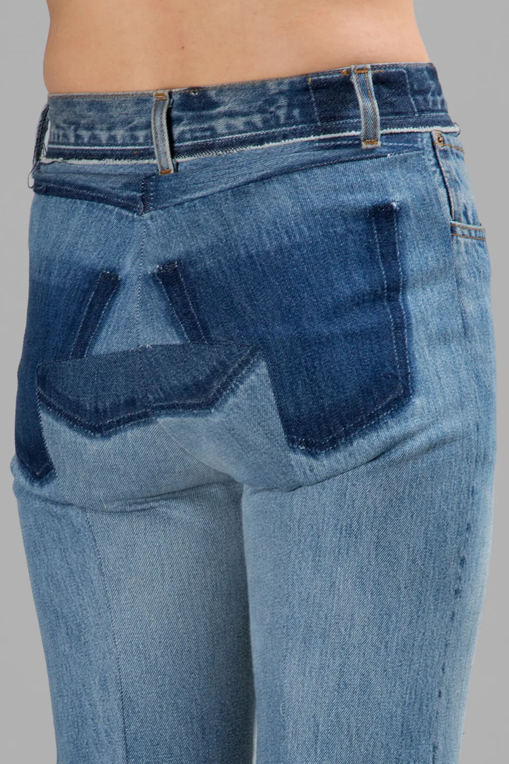Blue Patchwork Jeans