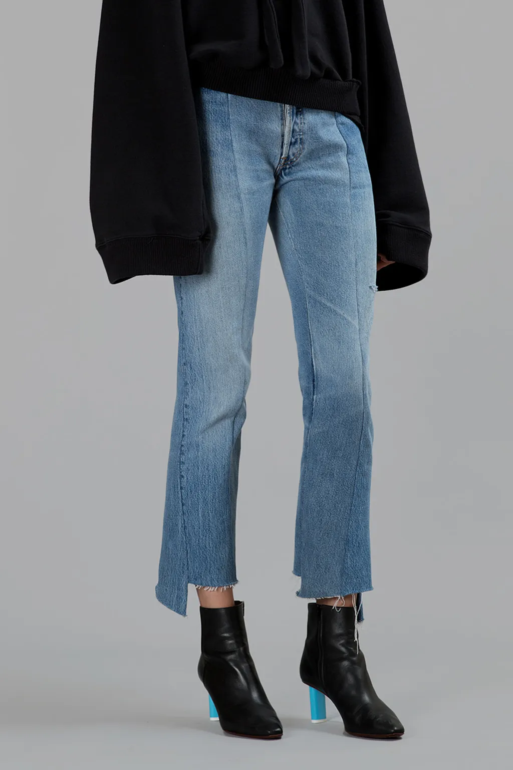 Blue Patchwork Jeans