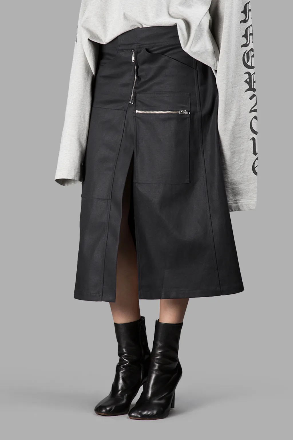 Black Cargo Skirt