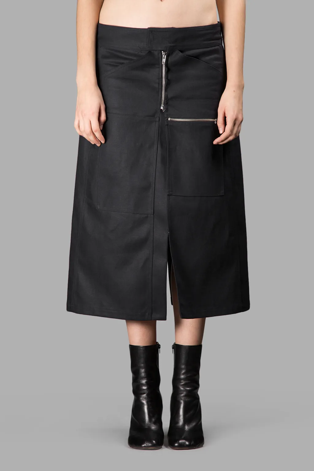 Black Cargo Skirt
