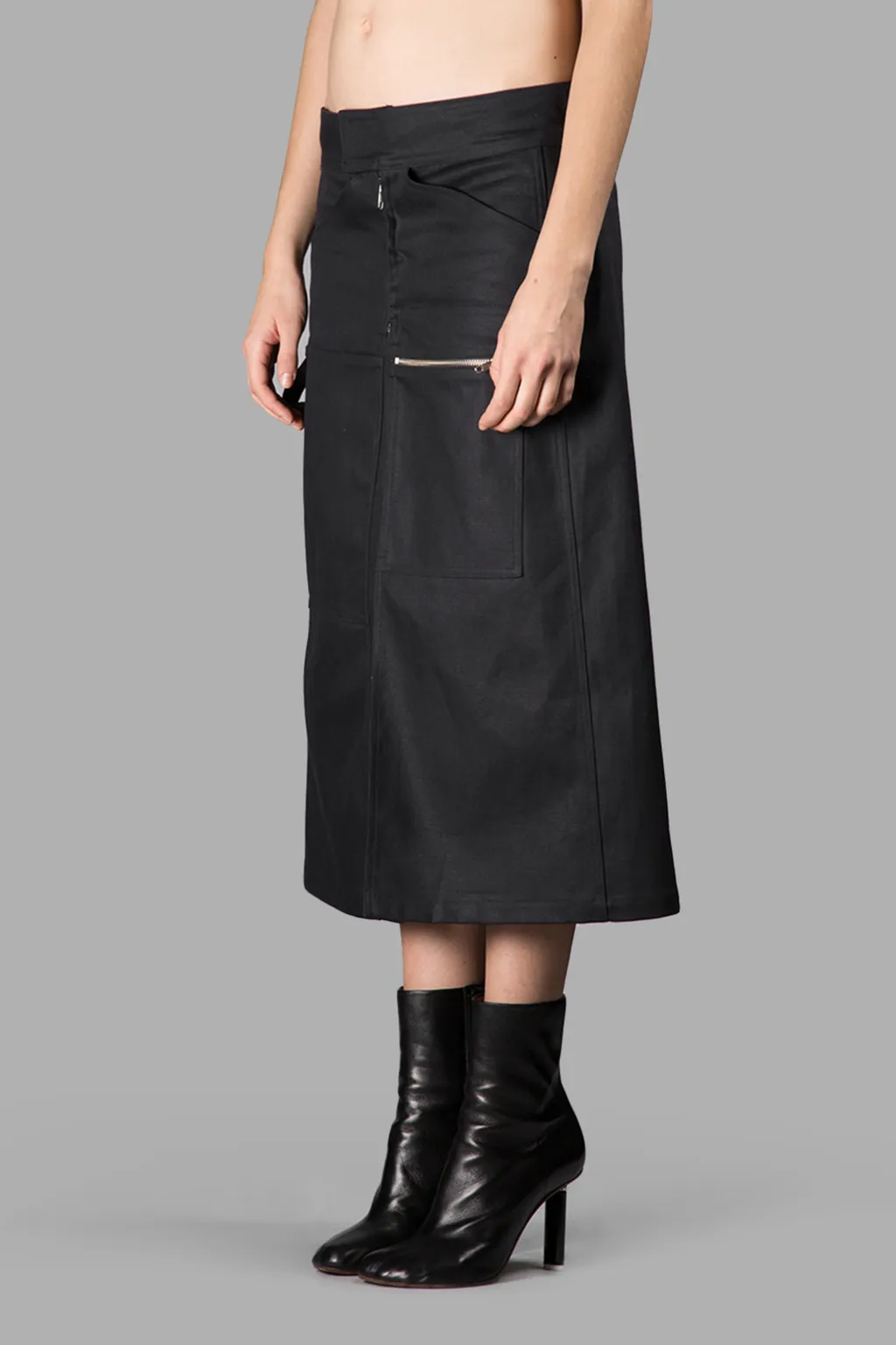 Black Cargo Skirt