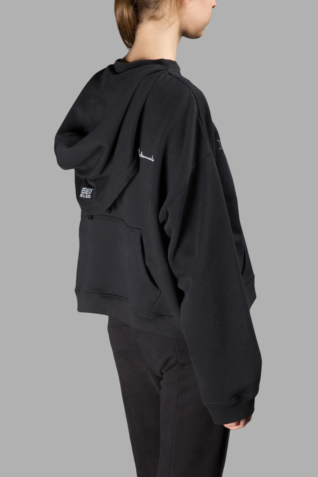 Black Champion Metal Logo Hoodie